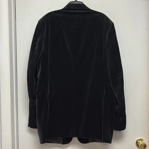 Express Men’s Black Velvet Blazer / Suit Jacket 44L